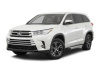 Пороги алюминиевые Rival "Silver" для Toyota Highlander 2014-2017-