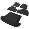 Комплект ковриков салона и багажника Rival для Kia Sorento Prime III 5-дв. (7 мест, сложенный 3 ряд) 2015-2017 2017-н.в., полиуретан, без крепежа, 5 шт., K12804002-4