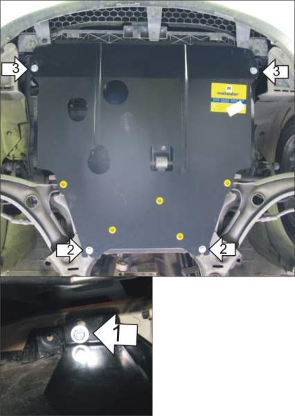 Фото Защита Motodor для картера и КПП Hyundai I20 (2008 по наст.)