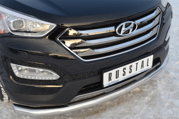 Фото Защита переднего бампера d76 (секции) HYUNDAI Santa Fe 2012-2015