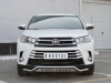Защита переднего бампера d42 волна с надписью TOYOTA HIGHLANDER 2017