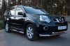 Пороги труба d76 с накладками (вариант 1) NISSAN X-Trail 2011-2014