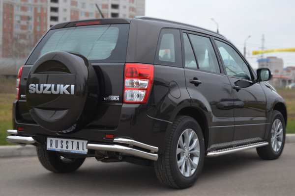 Фото Защита заднего бампера уголки d63/42 SUZUKI Grand Vitara 5 дв. 2012-2016