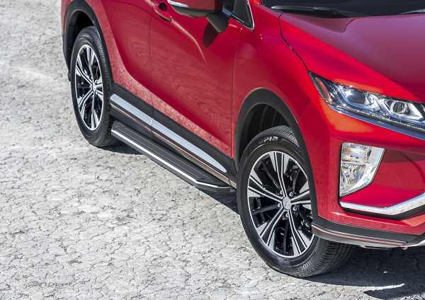 Фото Пороги алюминиевые Rival "Premium" для Mitsubishi Eclipse Cross 2018-