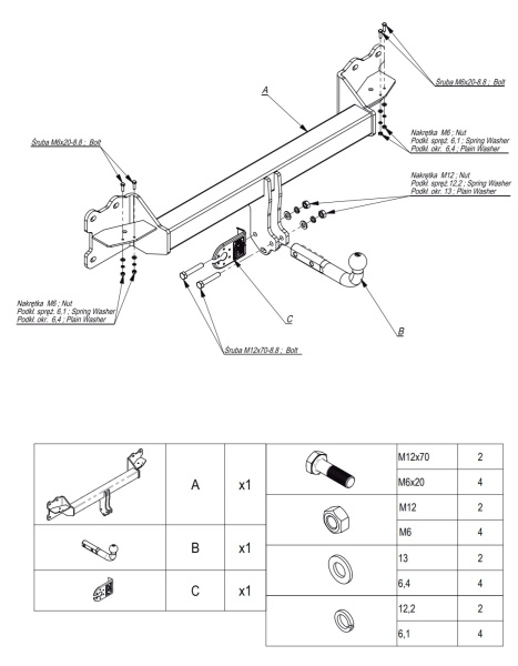 фото Фаркоп Imiola для Porsche Cayenne 2018-