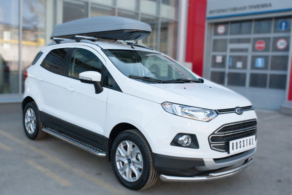 Фото Защита переднего бампера d63 (дуга) d42(дуга) FORD ECOSPORT 2014-