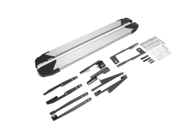 Фото Пороги алюминиевые Rival "Silver" для Lifan X50 2015-