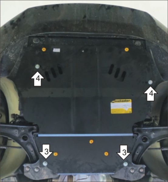 Фото Защита Motodor для Мотодор для двигателя и кпп Skoda Yeti (2009-)