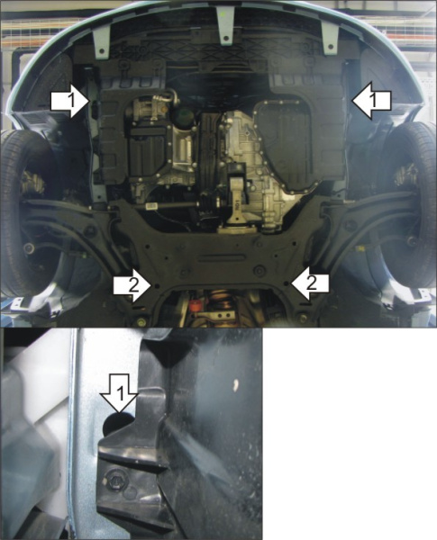 Фото Защита Motodor для картера и КПП Hyundai I20 (2008 по наст.)