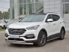 Фото Защита переднего бампера 75х42 дуга-75х42 дуга HYUNDAI SANTA FE PREMIUM 2015-2017