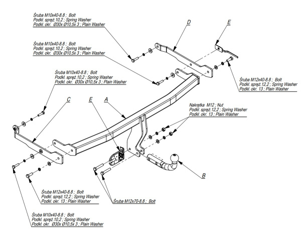 фото Фаркоп Imiola для Renault Megane II хетчбек 2002-2008