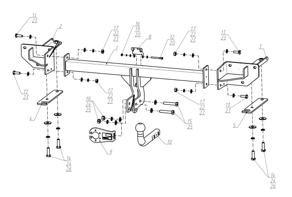фото Фаркоп BERG для Jetour X70 PLUS (2020-)