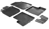 Автомобильные коврики Rival для Renault Sandero хэтчбек 5-дв. 2014-н.в., полиуретан, с крепежом, с перемычкой, 5 шт., 14703003