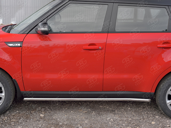 Фото Пороги труба d42 (вариант 1) KIA SOUL 2017-