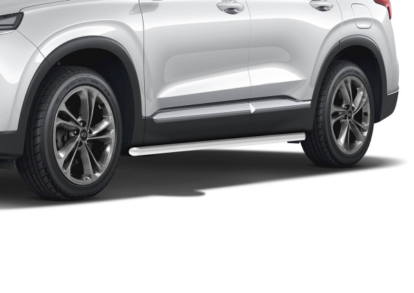 Фото Защита порогов d57 Rival для Hyundai Santa Fe IV 2018-н.в.