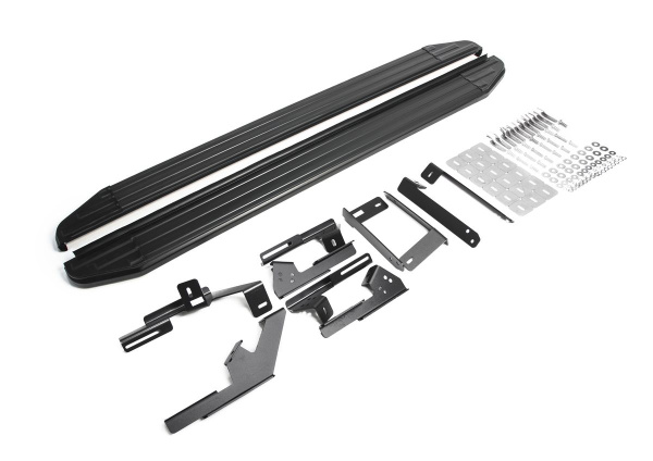 Фото Пороги алюминиевые Rival "Premium-Black" для Chery Tiggo 5 2014-2016-