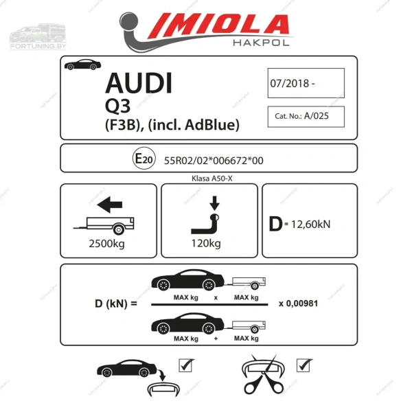 Фаркоп для Audi Q3 III «FJ» (2025-)