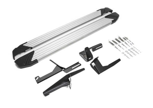 Фото Пороги алюминиевые Rival "Silver" для Changan CS35 2013-