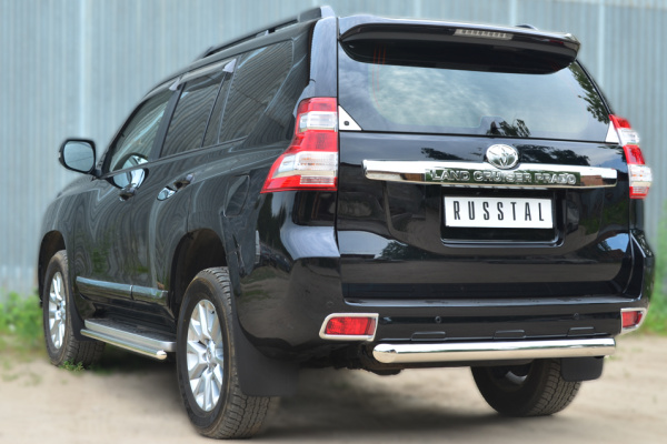 Фото Защита заднего бампера d76 (дуга) TOYOTA LC Prado 150 2014-2017
