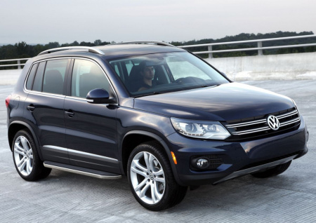 Пороги алюминиевые Rival "Premium" для Volkswagen Tiguan 2007-2011-2017