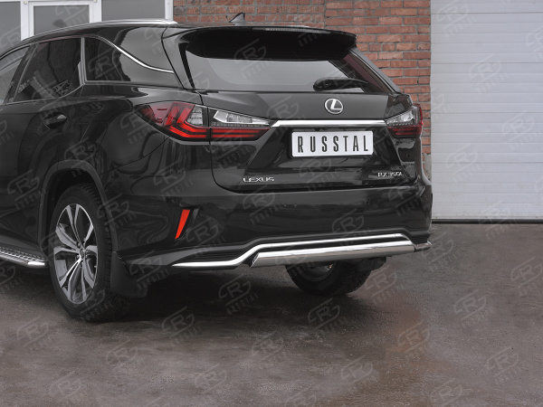 Фото Защита заднего бампера d75х42 дуга LEXUS RX 350L (not F-Sport) 2018-
