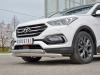 Фото Защита переднего бампера 75х42 дуга-75х42 дуга HYUNDAI SANTA FE PREMIUM 2015-2017