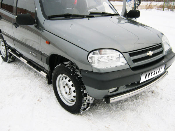 Фото Защита переднего бампера d63 CHEVROLET NIVA 2002-2009