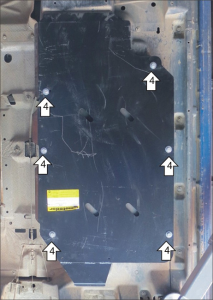 Фото Защита бака алюминиевая Мотодор Volkswagen Multivan T5 2009-2015