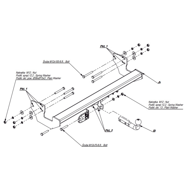 фото Фаркоп Imiola для Mercedes Vito w639 2004-2014 (исключая авто с парктроником)