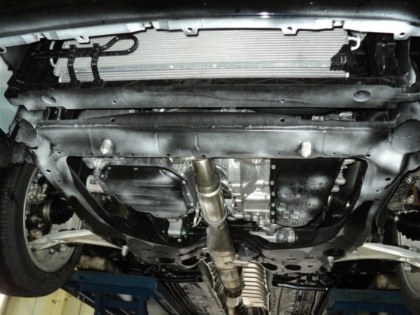 Фото Алюминиевая защита картера и КПП Nissan Pathfinder (2014-)