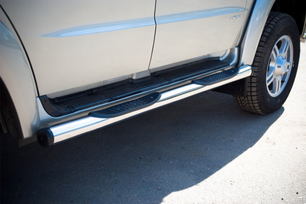 Фото Пороги труба d76 с накладками (вариант 2) UAZ Patriot 2005-2013