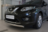 Фото Защита переднего бампера d75х42 (дуга) NISSAN X-Trail 2015-2017