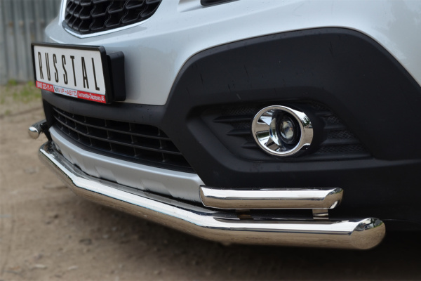 Фото Защита переднего бампера d63 (секции)/d42 (уголки) OPEL MOKKA 2013-