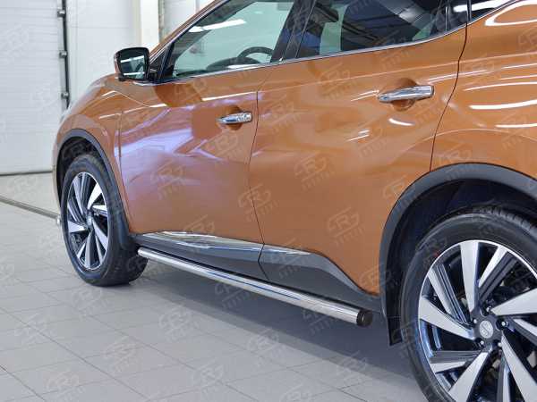 Фото Пороги труба d63 (вариант 2) NISSAN MURANO 2016