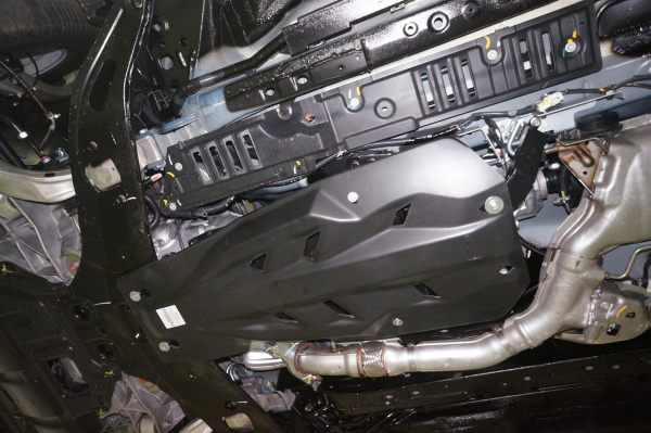 Фото Композитная защита картера двигателя и кпп Infiniti (Инфинити) QX70 (FX30 (2013-)) 2 части