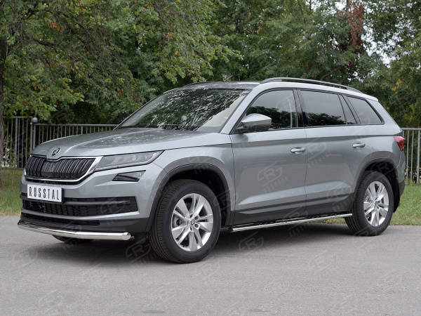 Фото Защита переднего бампера d63 секции SKODA KODIAQ 2017-