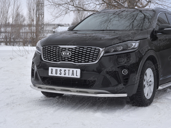 Фото Защита переднего бампера d42 секции KIA SORENTO PRIME 2018-