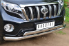 Фото Защита переднего бампера d76 (секции) 75х42 (дуга)+декор паз TOYOTA LC Prado 150 2014-2017