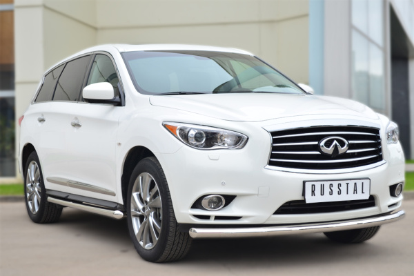 Фото Защита переднего бампера d63 (секции) INFINITI JX35-QX60 2013-2016