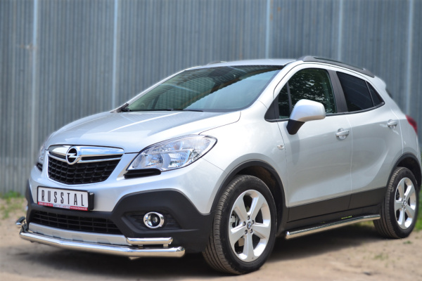 Фото Пороги труба d63 (вариант 3) OPEL MOKKA 2013-