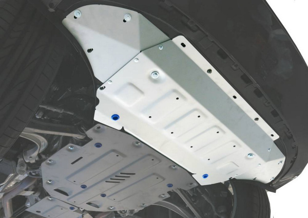 Фото Защита радиатора и картера Rival для Audi Q7 2015-н.в., алюминий 4 мм, с крепежом, 333.0329.1