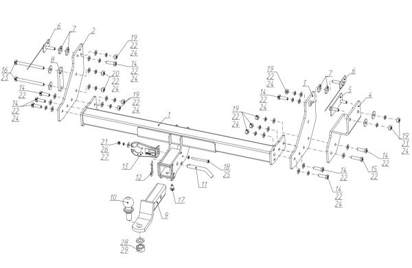 Фаркоп BERG «быстросъемный под квадрат» для Great Wall Poer I (2019-)