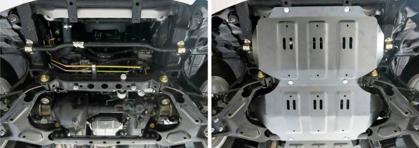 Фото защита картера Rival для Great Wall Hover H3 2006-2011, алюминий 4 мм, с крепежом, 333.2007.1