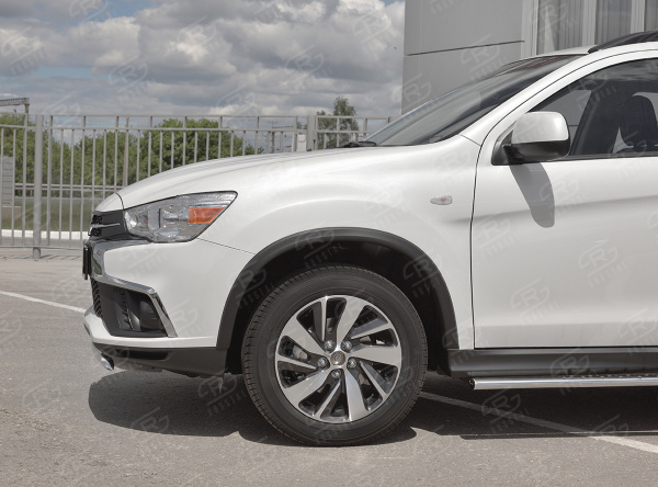 Фото Защита переднего бампера d75х42 дуга MITSUBISHI ASX 2017-