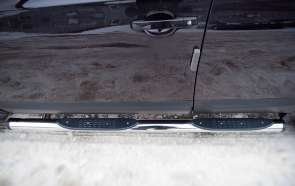 Фото Пороги труба d76 c накладками (вариант 2) NISSAN Qashqai 2010-2013