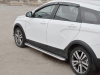 Фото Пороги труба d42 с листом (лист алюм, проф.сталь) (вариант 2) LADA VESTA SW CROSS 2017-