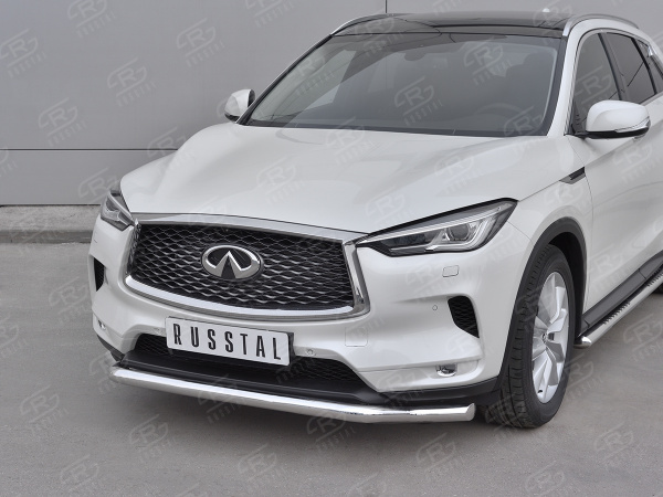 Фото Защита переднего бампера d63 волна INFINITI QX50 2018-