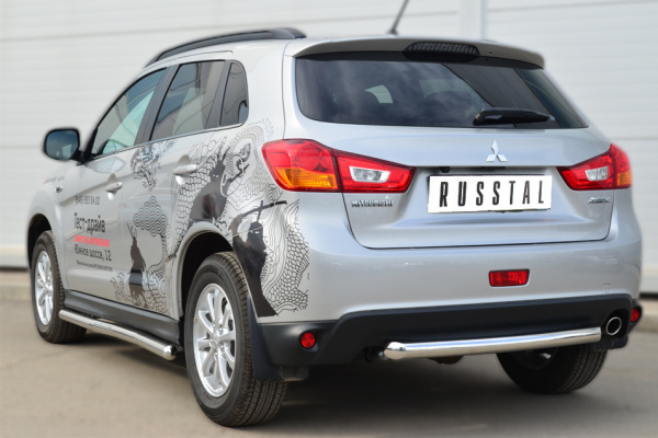 Фото Защита заднего бампера d63 (дуга) MITSUBISHI ASX 2012-2016