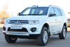 Пороги труба d76 с накладкой (вариант 2) MITSUBISHI Pajero Sport 2013-2015