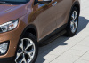 Фото Пороги алюминиевые Rival "Premium-Black" для Kia Sorento Prime 2015-2017